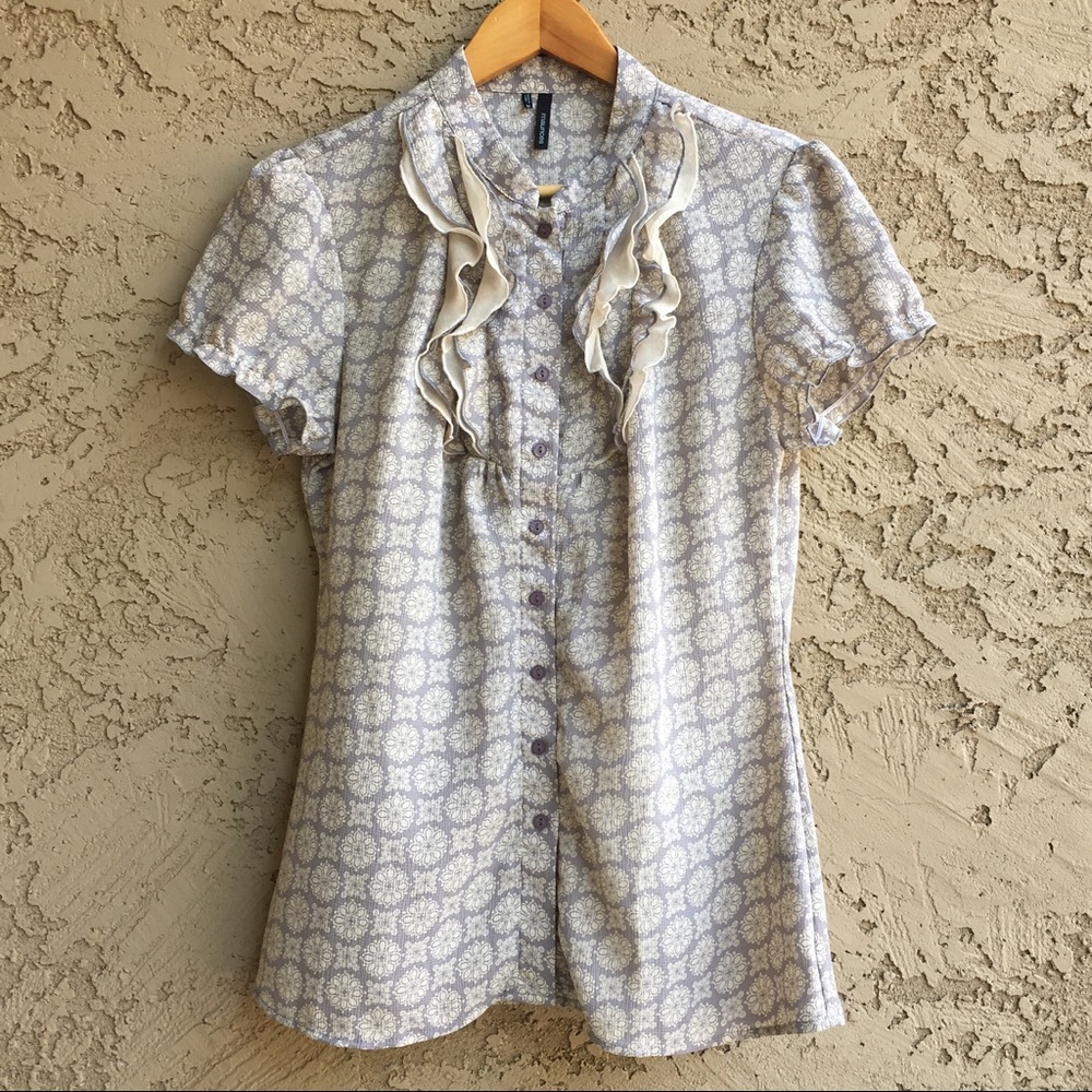 MAURICES Button Up Blouse Work Career Top Cute